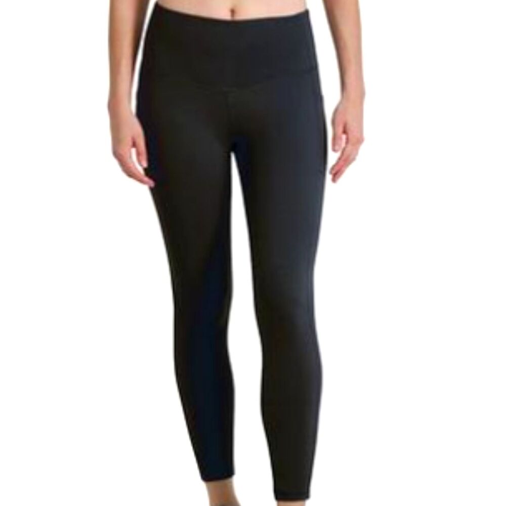 Women's Reebok Black Leggings Pull On Elastic Waist High Rise Active Size L